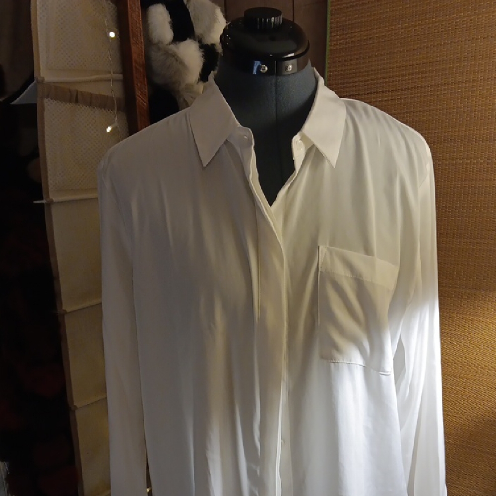 Nine West White Collared Blouse